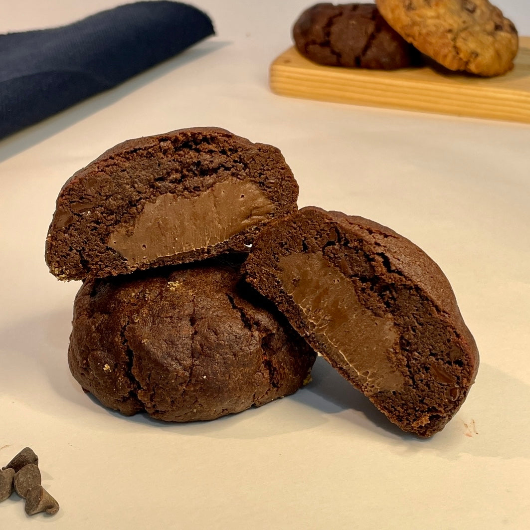 Cookie recheado de Brigadeiro de Chocolate
