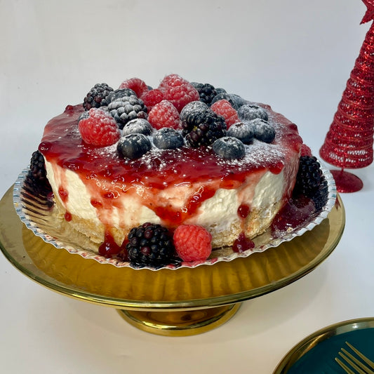 Cheesecake de frutos vermelhos.