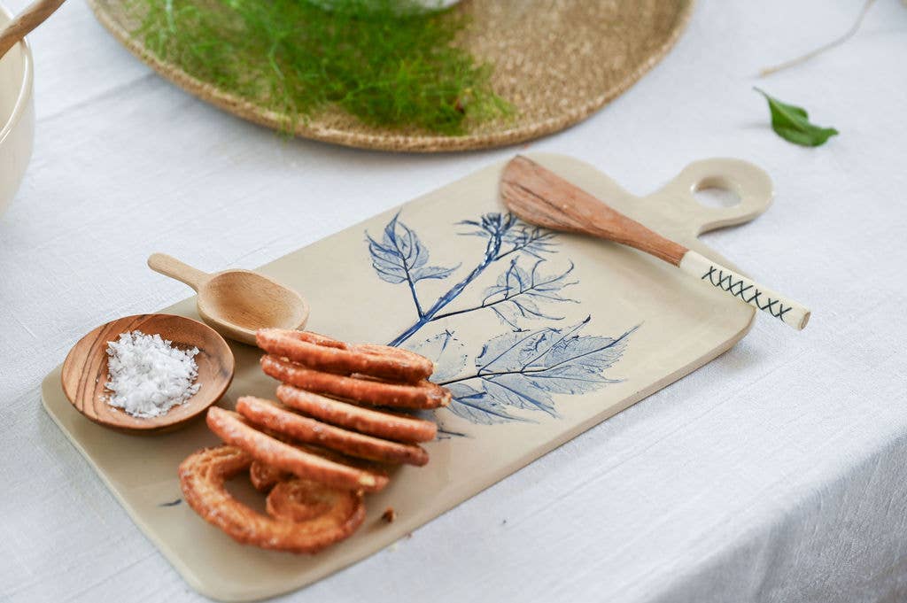 Tábua de Servir Grande, Primavera Azul Cobalto